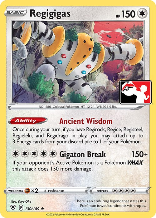 Regigigas (130/189) [Prize Pack Series Three] | Card Citadel