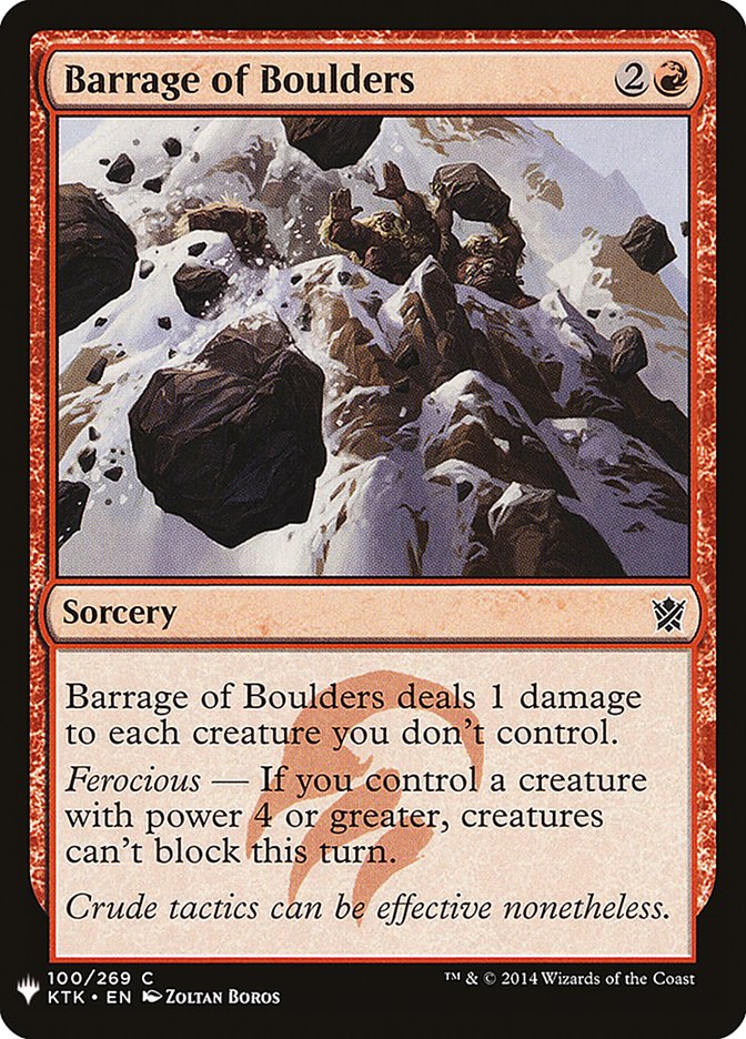 Barrage of Boulders [Mystery Booster] | Card Citadel