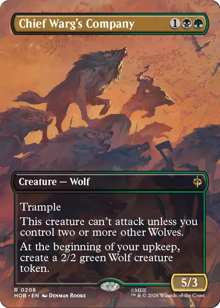 Chief Warg's Company (Borderless) [The Hobbit] | Card Citadel