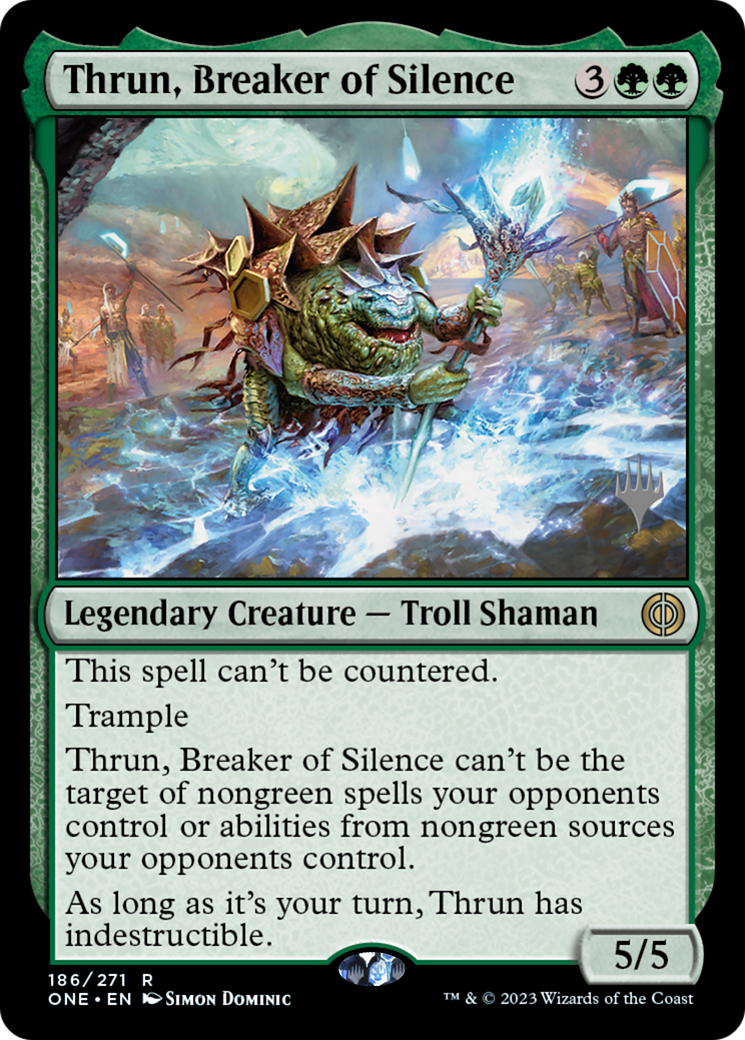Thrun, Breaker of Silence (Promo Pack) [Phyrexia: All Will Be One Promos] | Card Citadel