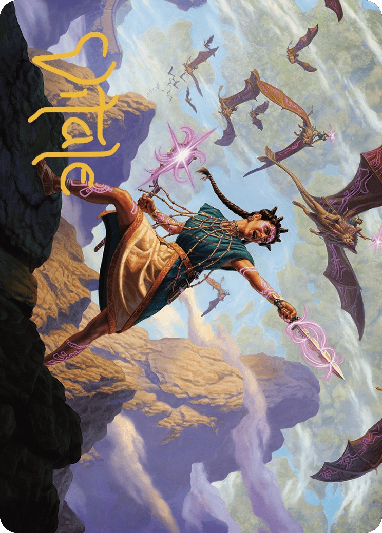 Warden of the Inner Sky Art Card (Gold-Stamped Signature) [The Lost Caverns of Ixalan Art Series] | Card Citadel