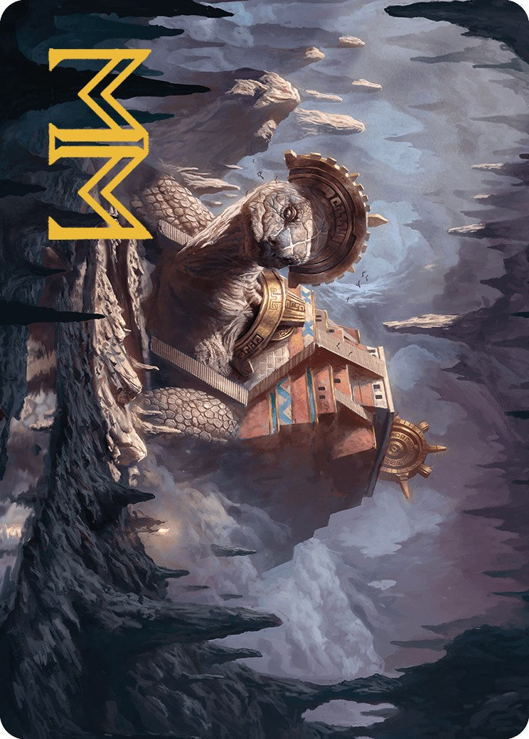 Bedrock Tortoise Art Card (Gold-Stamped Signature) [The Lost Caverns of Ixalan Art Series] | Card Citadel