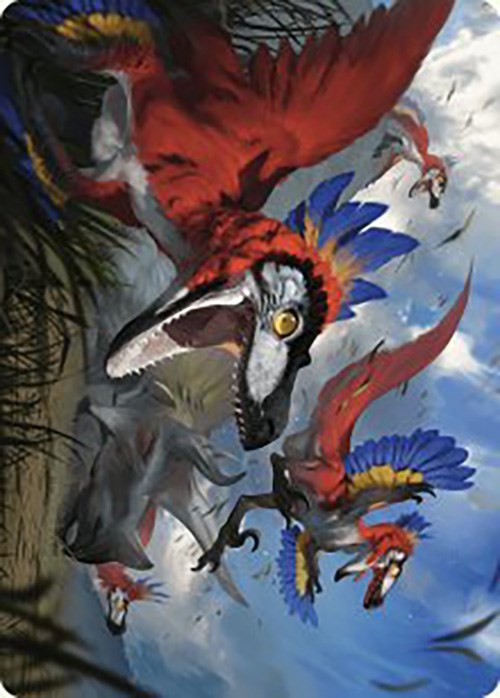 Wrathful Raptors Art Card [The Lost Caverns of Ixalan Art Series] | Card Citadel