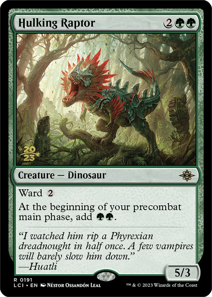 Hulking Raptor [The Lost Caverns of Ixalan Prerelease Cards] | Card Citadel