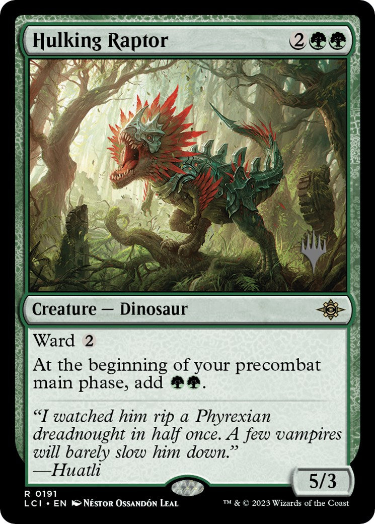 Hulking Raptor (Promo Pack) [The Lost Caverns of Ixalan Promos] | Card Citadel