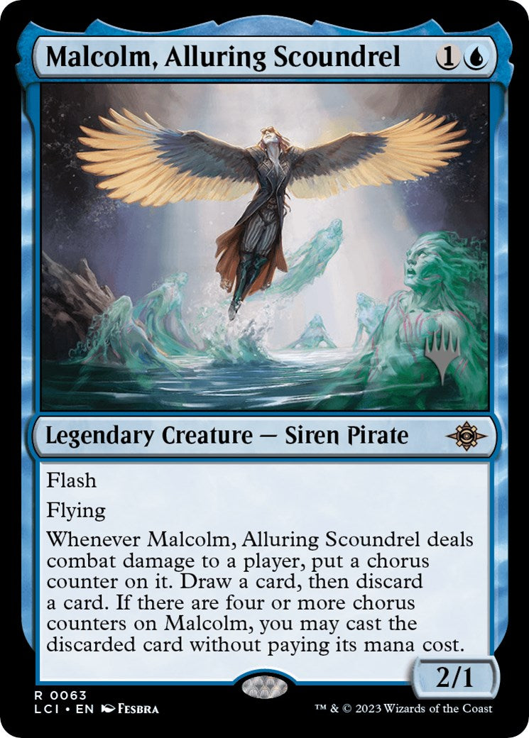 Malcolm, Alluring Scoundrel (Promo Pack) [The Lost Caverns of Ixalan Promos] | Card Citadel