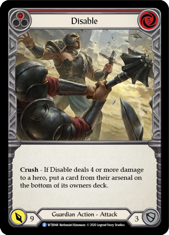 Disable (Red) [U-WTR048] (Welcome to Rathe Unlimited)  Unlimited Normal | Card Citadel