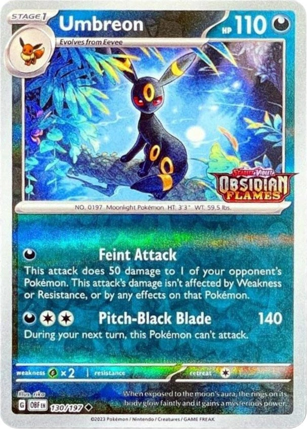 Umbreon (130/197) (Obsidian Flames Stamped) [Scarlet & Violet: Obsidian Flames] | Card Citadel