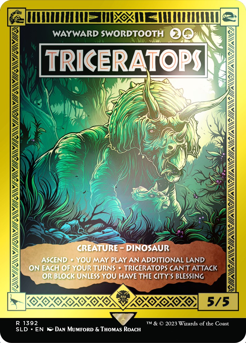 Triceratops - Wayward Swordtooth (Rainbow Foil) [Secret Lair Drop Series] | Card Citadel