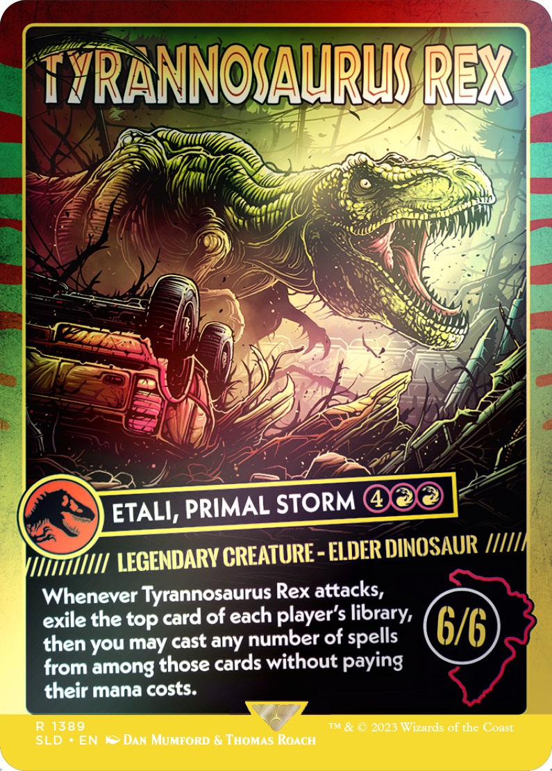 Tyrannosaurus Rex - Etali, Primal Storm (Rainbow Foil) [Secret Lair Drop Series] | Card Citadel