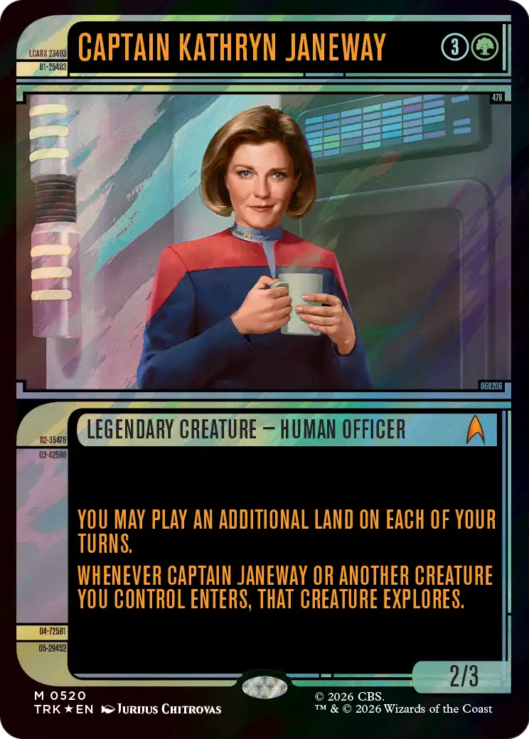 Captain Kathryn Janeway (Showcase) (Surge Foil) [Star Trek] | Card Citadel