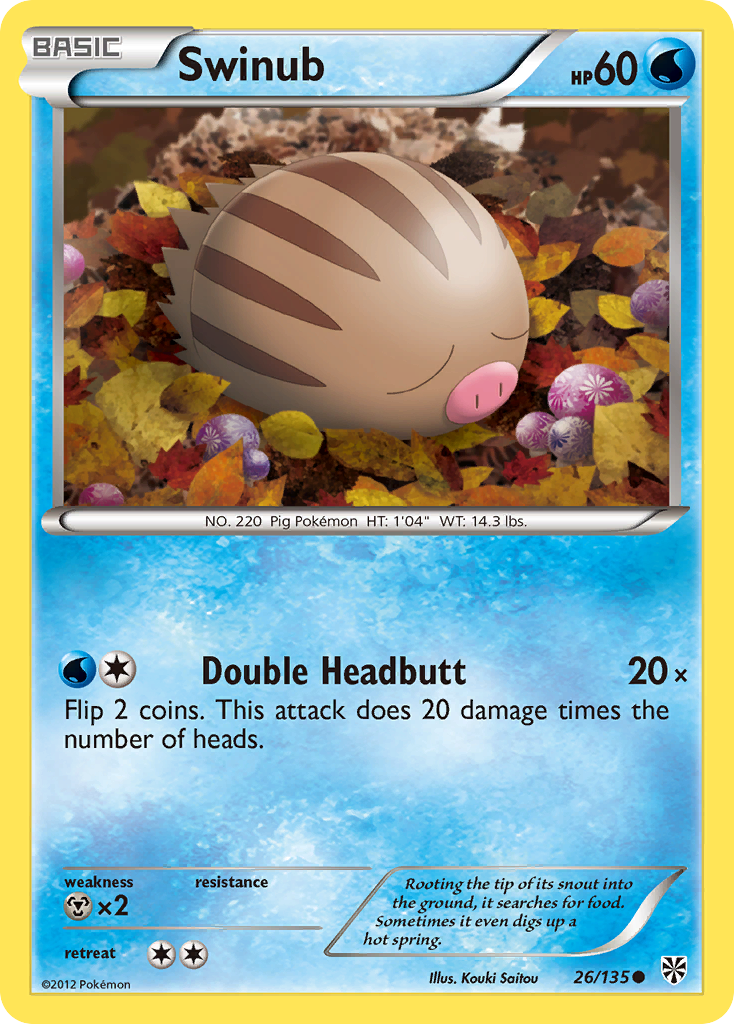 Swinub (26/135) [Black & White: Plasma Storm] | Card Citadel