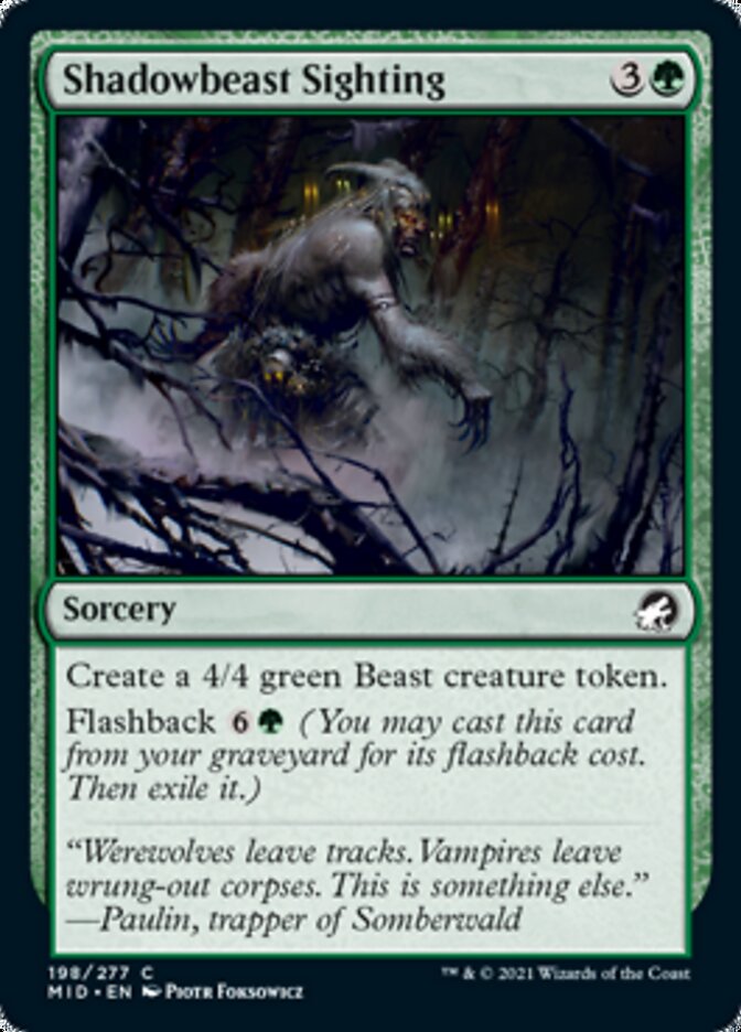 Shadowbeast Sighting [Innistrad: Midnight Hunt] | Card Citadel