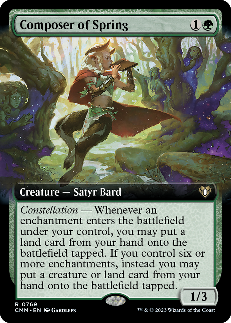 Composer of Spring (Extended Art) [Commander Masters] | Card Citadel