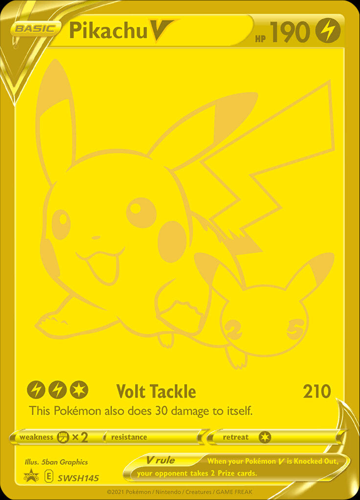 Pikachu V (SWSH145) (Celebrations) [Sword & Shield: Black Star Promos] | Card Citadel