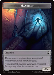Elemental (0020) // Manifest Double-Sided Token [Secrets of Strixhaven Commander Tokens] | Card Citadel