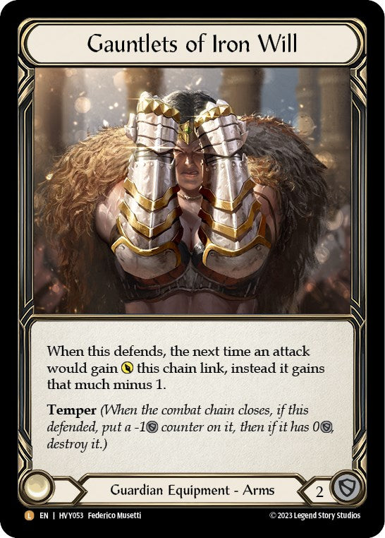 Gauntlets of Iron Will [HVY053] (Heavy Hitters)  Rainbow Foil | Card Citadel