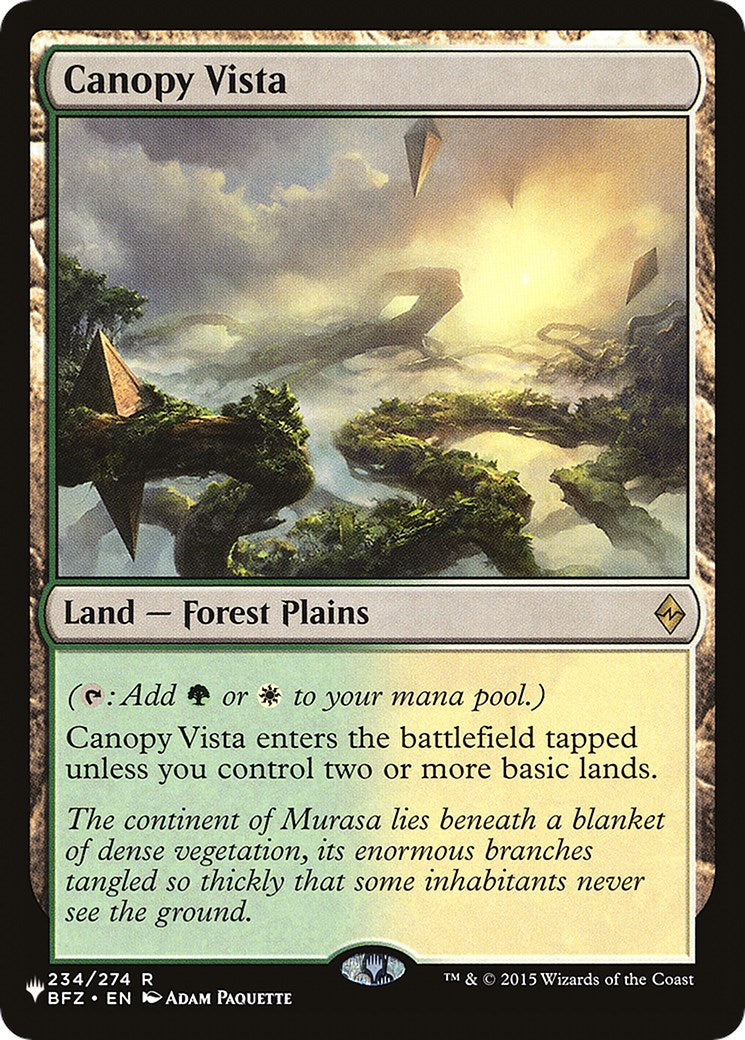 Canopy Vista [The List] | Card Citadel