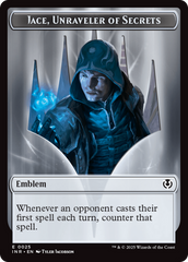 Human Wizard // Emblem - Jace, Unraveler of Secrets Double-Sided Token [Innistrad Remastered Tokens] | Card Citadel