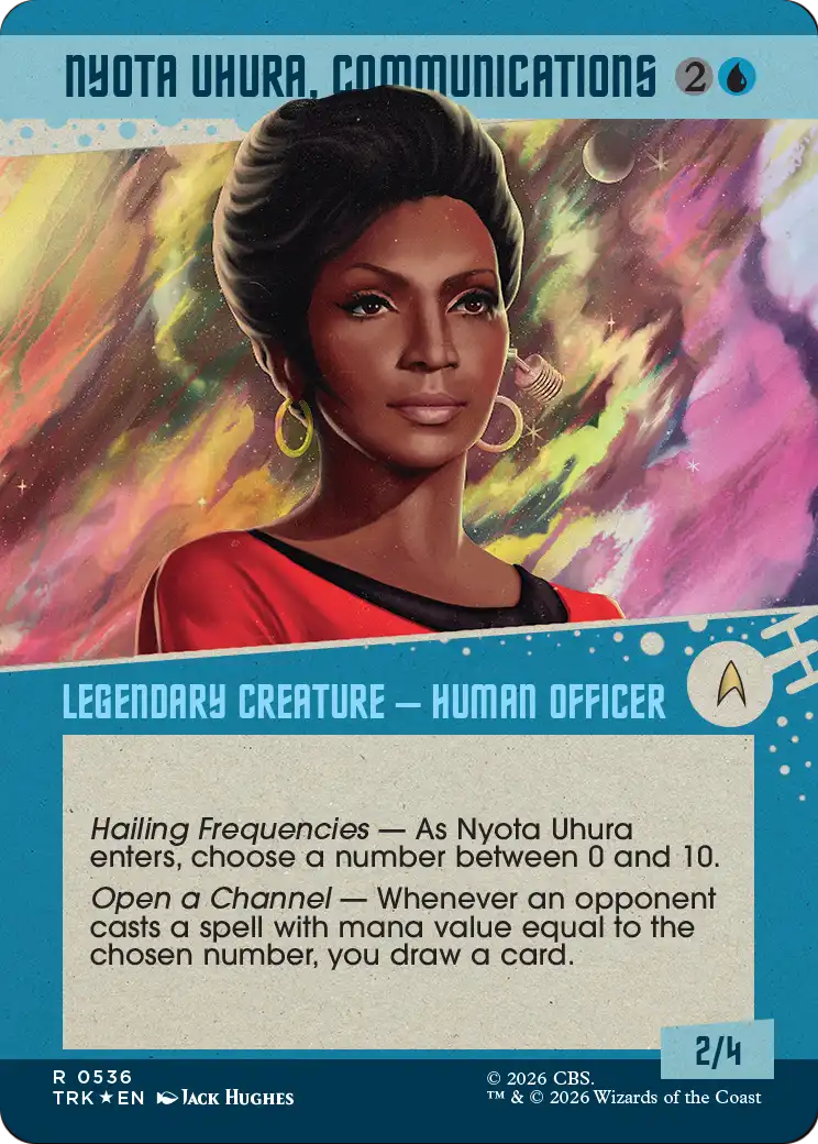 Nyota Uhura, Communications (Showcase) (Surge Foil) [Star Trek] | Card Citadel