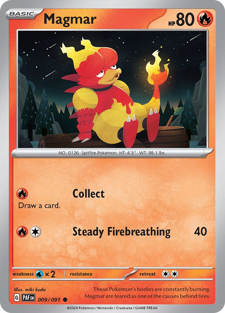 Magmar (009/091) [Scarlet & Violet: Paldean Fates] | Card Citadel