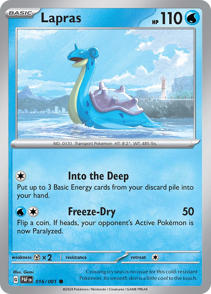 Lapras (016/091) [Scarlet & Violet: Paldean Fates] | Card Citadel