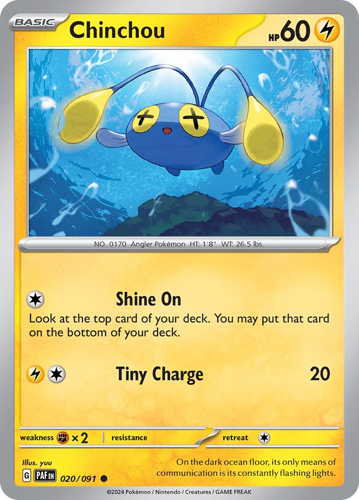 Chinchou (020/091) [Scarlet & Violet: Paldean Fates] | Card Citadel