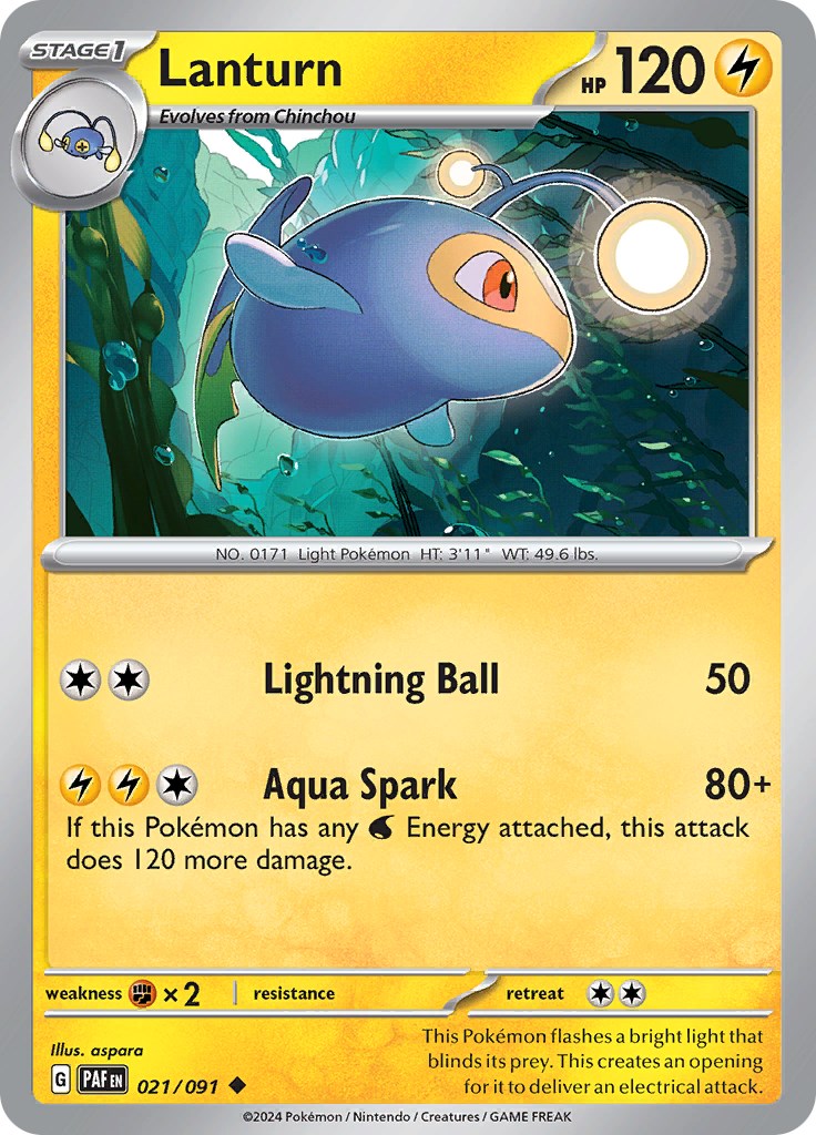 Lanturn (021/091) [Scarlet & Violet: Paldean Fates] | Card Citadel