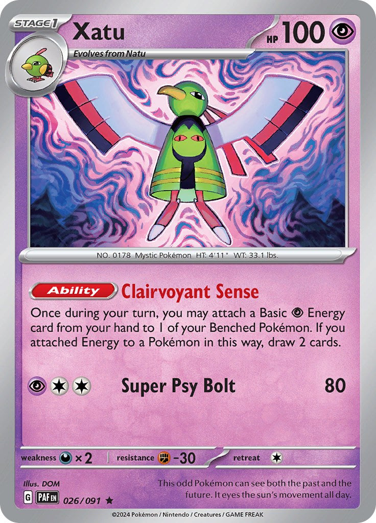 Xatu (026/091) [Scarlet & Violet: Paldean Fates] | Card Citadel