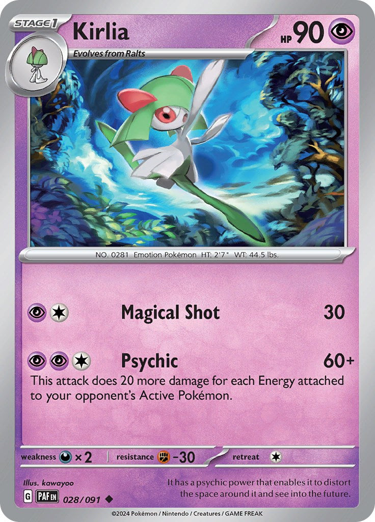Kirlia (028/091) [Scarlet & Violet: Paldean Fates] | Card Citadel