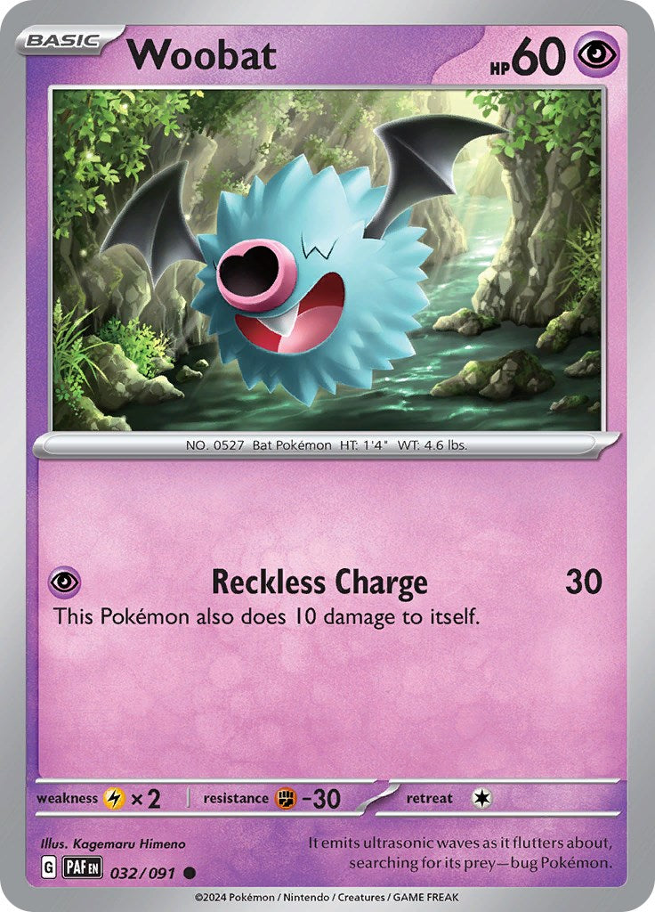 Woobat (032/091) [Scarlet & Violet: Paldean Fates] | Card Citadel