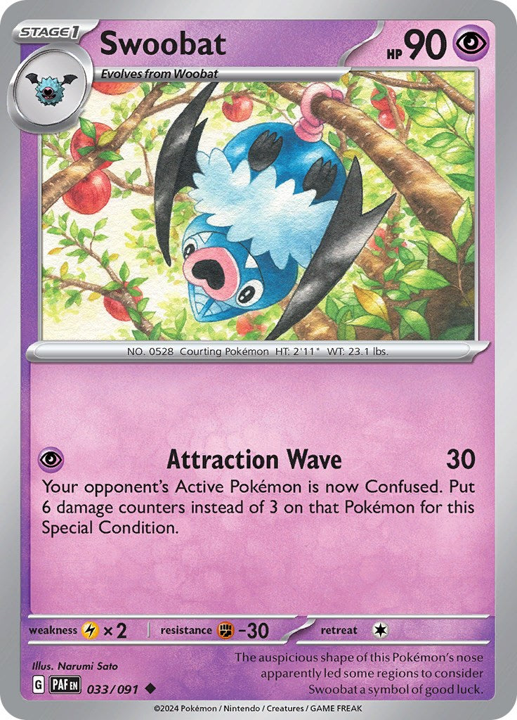 Swoobat (033/091) [Scarlet & Violet: Paldean Fates] | Card Citadel