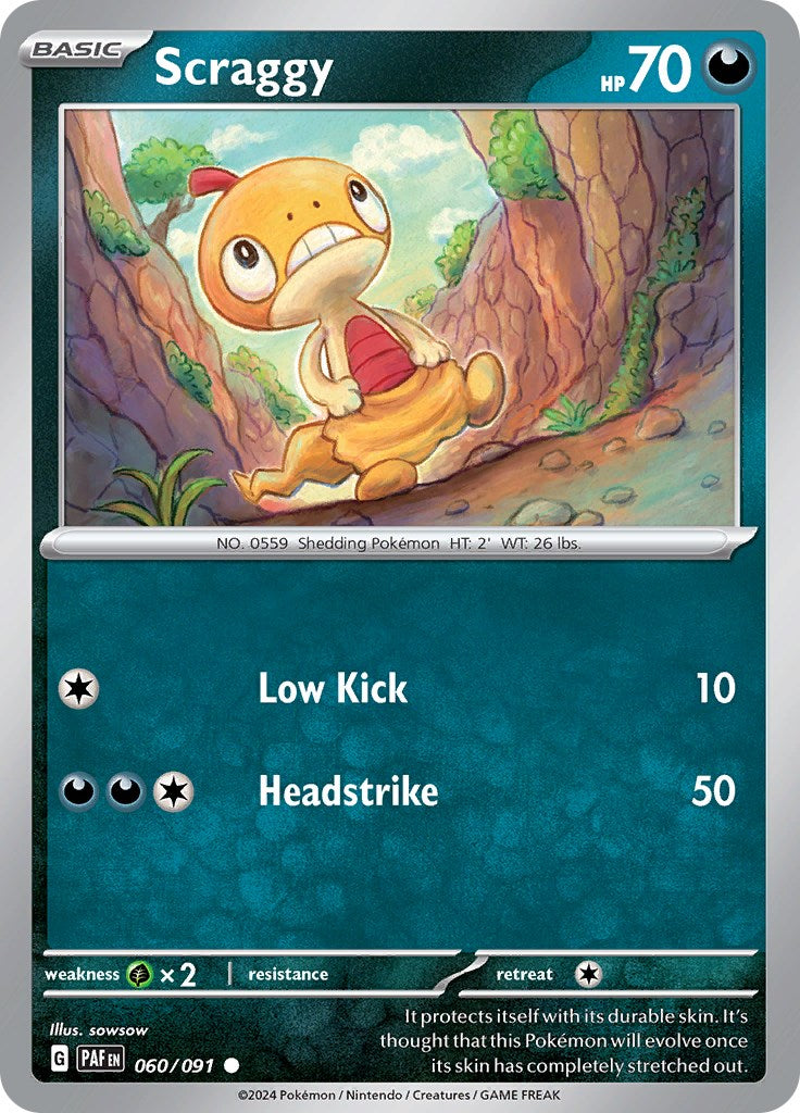 Scraggy (060/091) [Scarlet & Violet: Paldean Fates] | Card Citadel