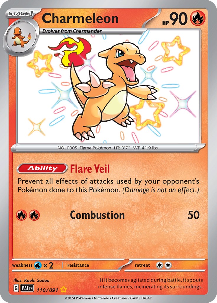 Charmeleon (110/091) [Scarlet & Violet: Paldean Fates] | Card Citadel