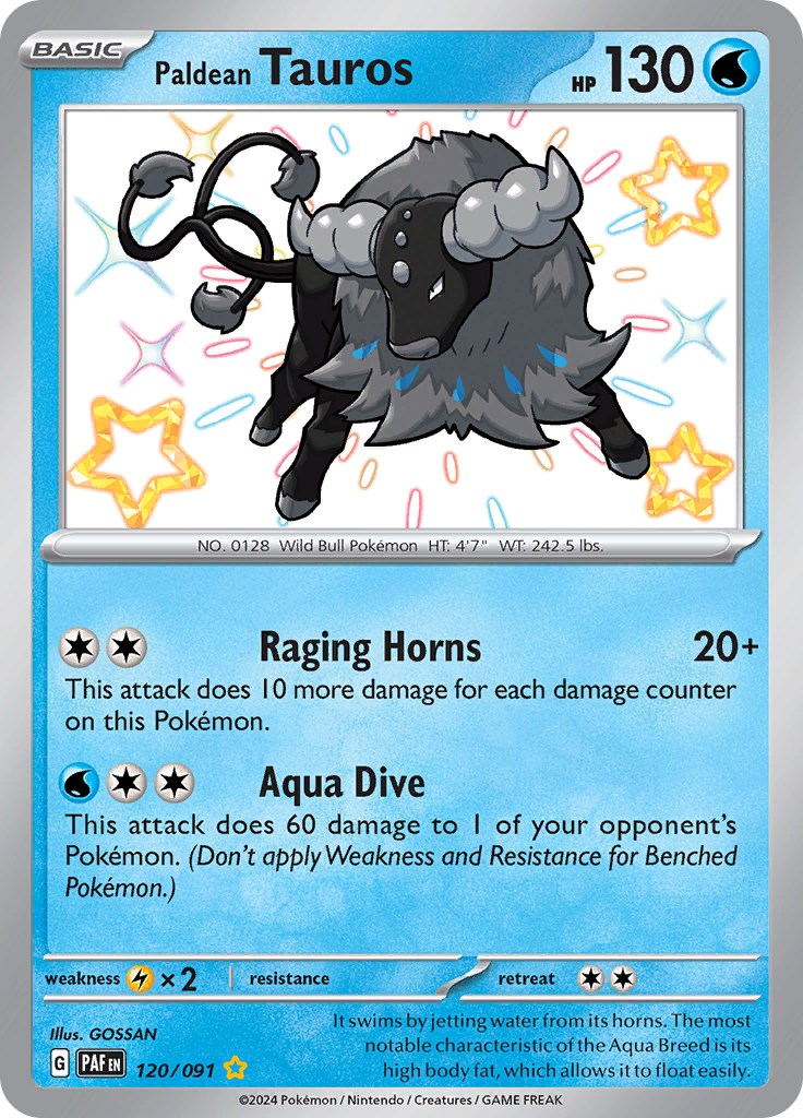 Paldean Tauros (120/091) [Scarlet & Violet: Paldean Fates] | Card Citadel