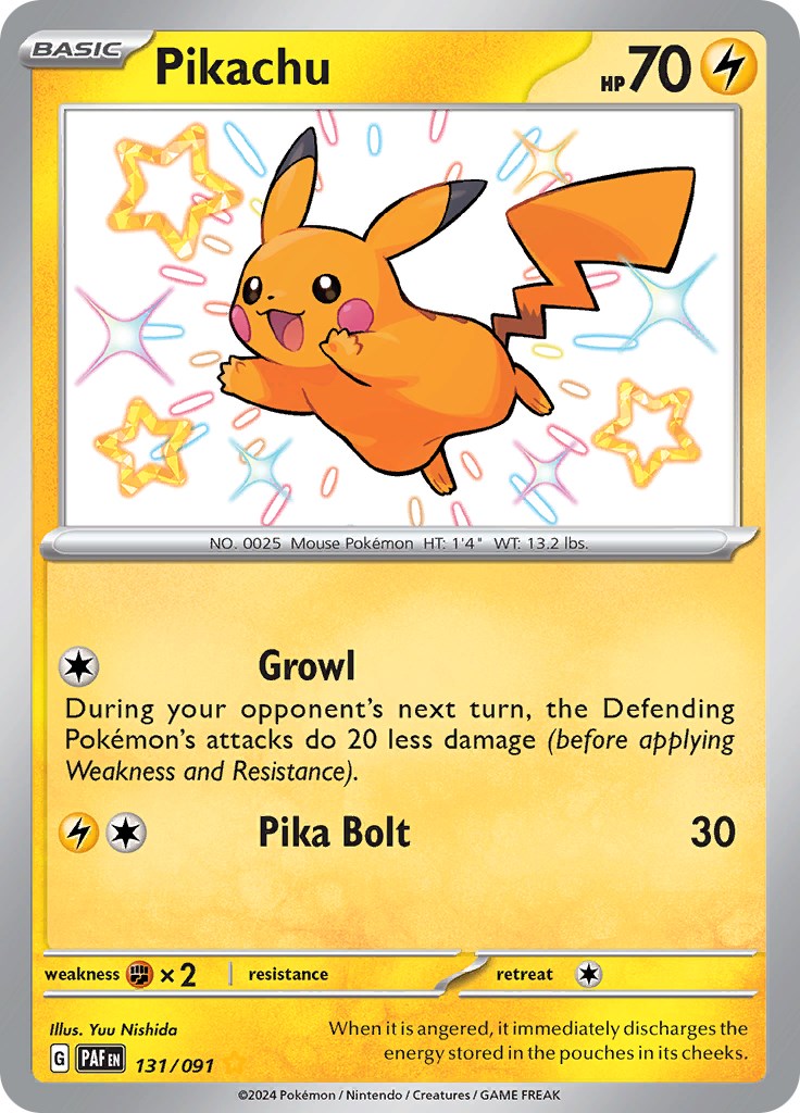 Pikachu (131/091) [Scarlet & Violet: Paldean Fates] | Card Citadel