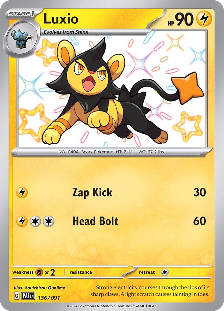 Luxio (136/091) [Scarlet & Violet: Paldean Fates] | Card Citadel