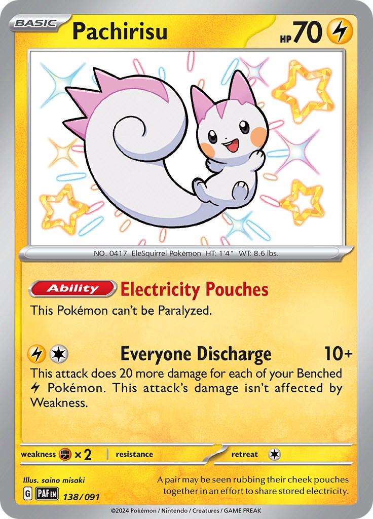 Pachirisu (138/091) [Scarlet & Violet: Paldean Fates] | Card Citadel