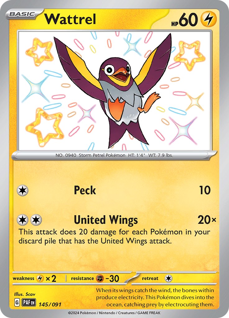 Wattrel (145/091) [Scarlet & Violet: Paldean Fates] | Card Citadel