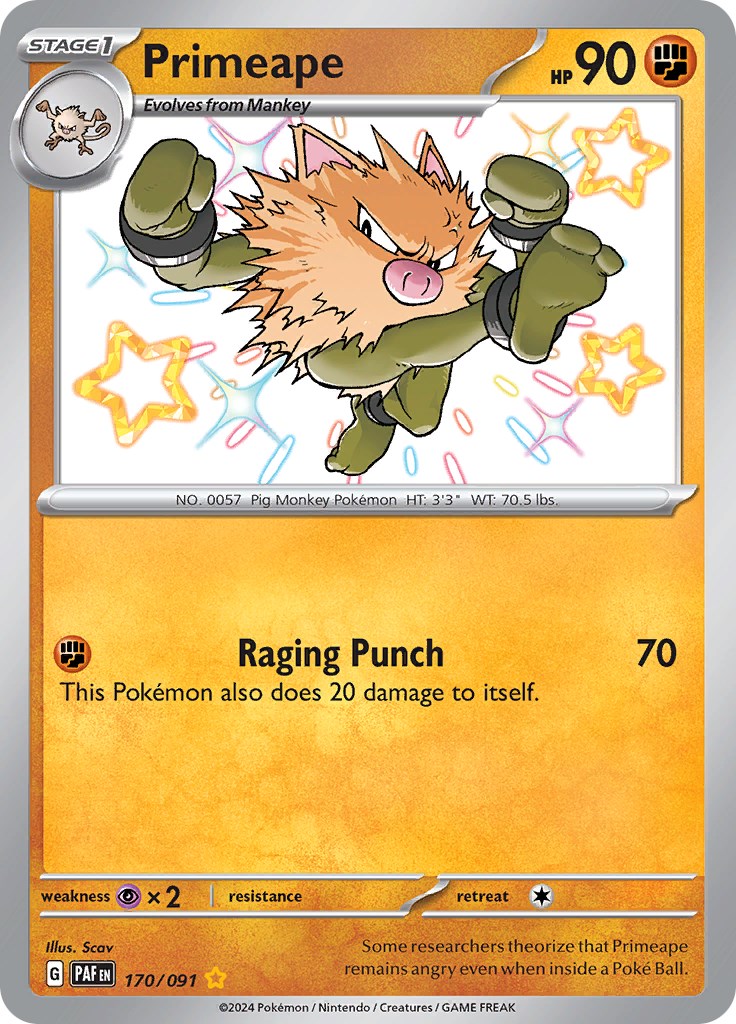 Primeape (170/091) [Scarlet & Violet: Paldean Fates] | Card Citadel