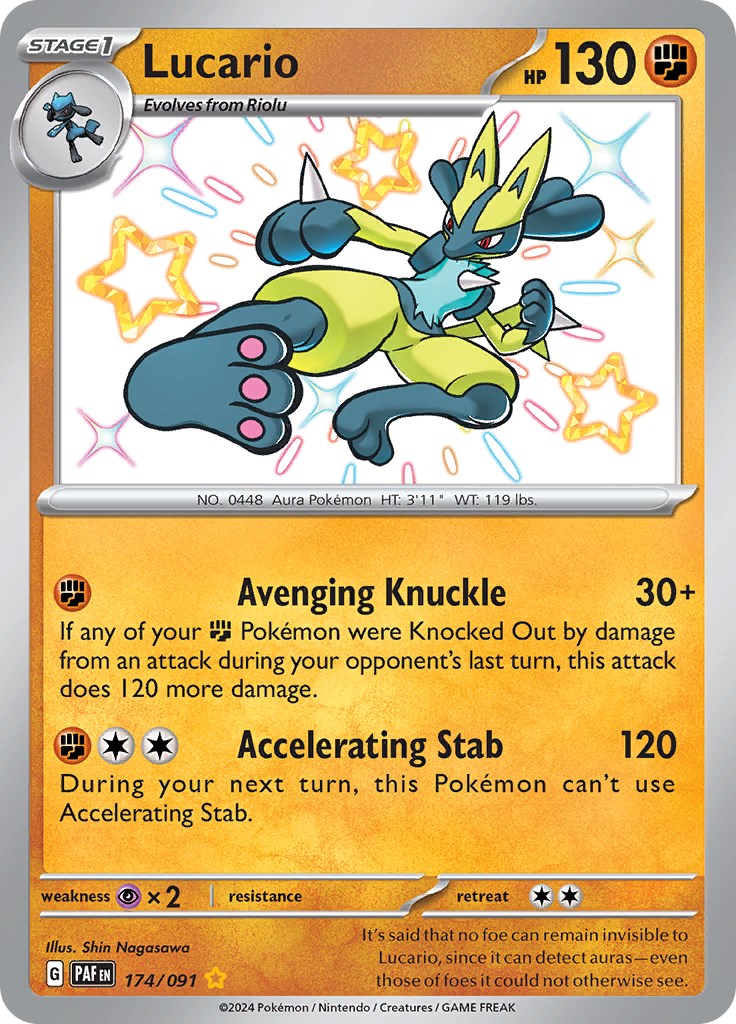 Lucario (174/091) [Scarlet & Violet: Paldean Fates] | Card Citadel