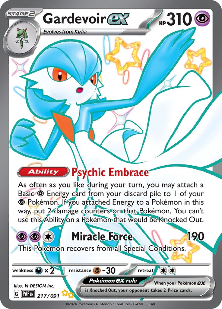 Gardevoir ex (217/091) [Scarlet & Violet: Paldean Fates] | Card Citadel