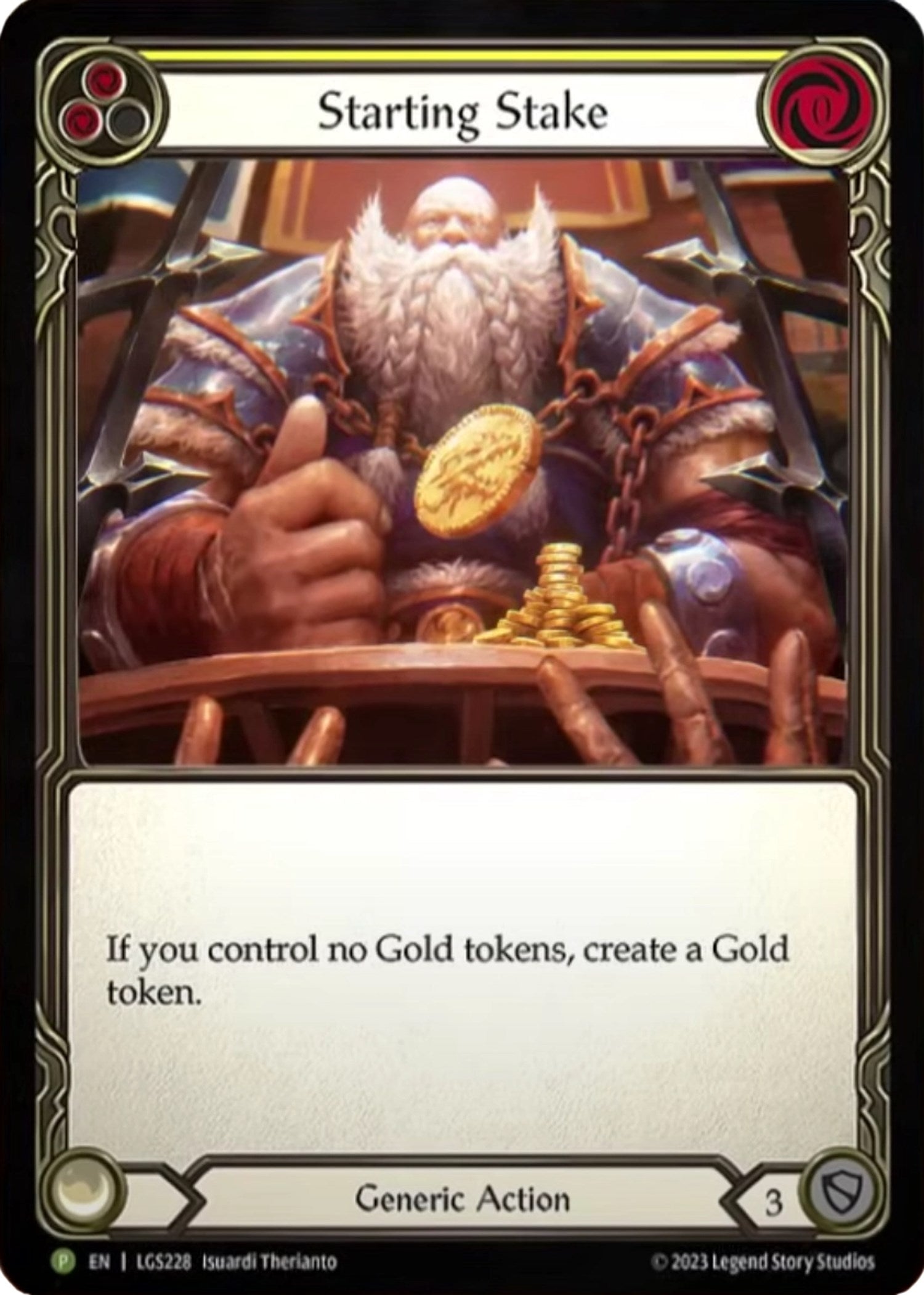 Starting Stake (Yellow) (Cold Foil) [LGS228] (Promo)  Cold Foil | Card Citadel
