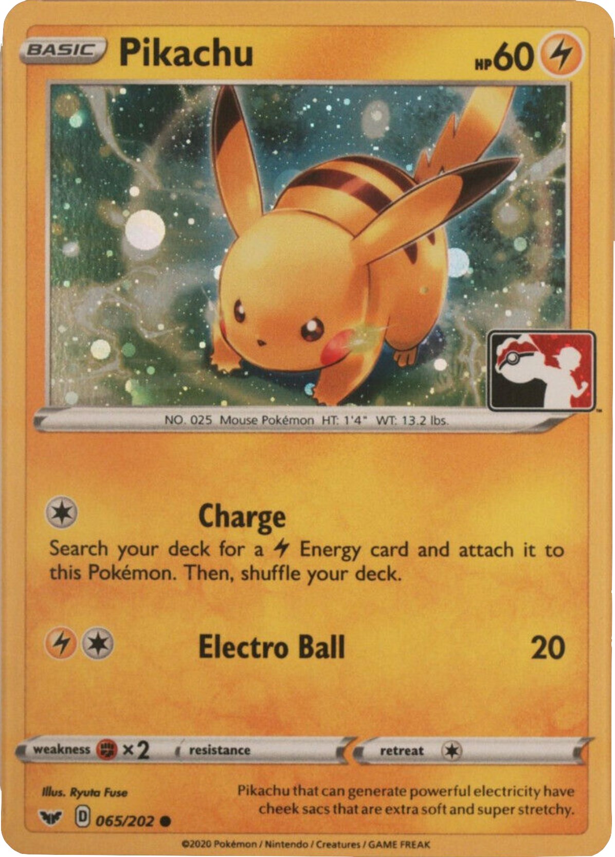 Pikachu (065/202) (Cosmos Holo) [League & Championship Cards] | Card Citadel