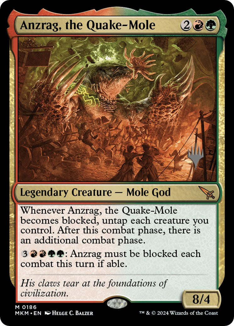 Anzrag, the Quake-Mole (Promo Pack) [Murders at Karlov Manor Promos] | Card Citadel