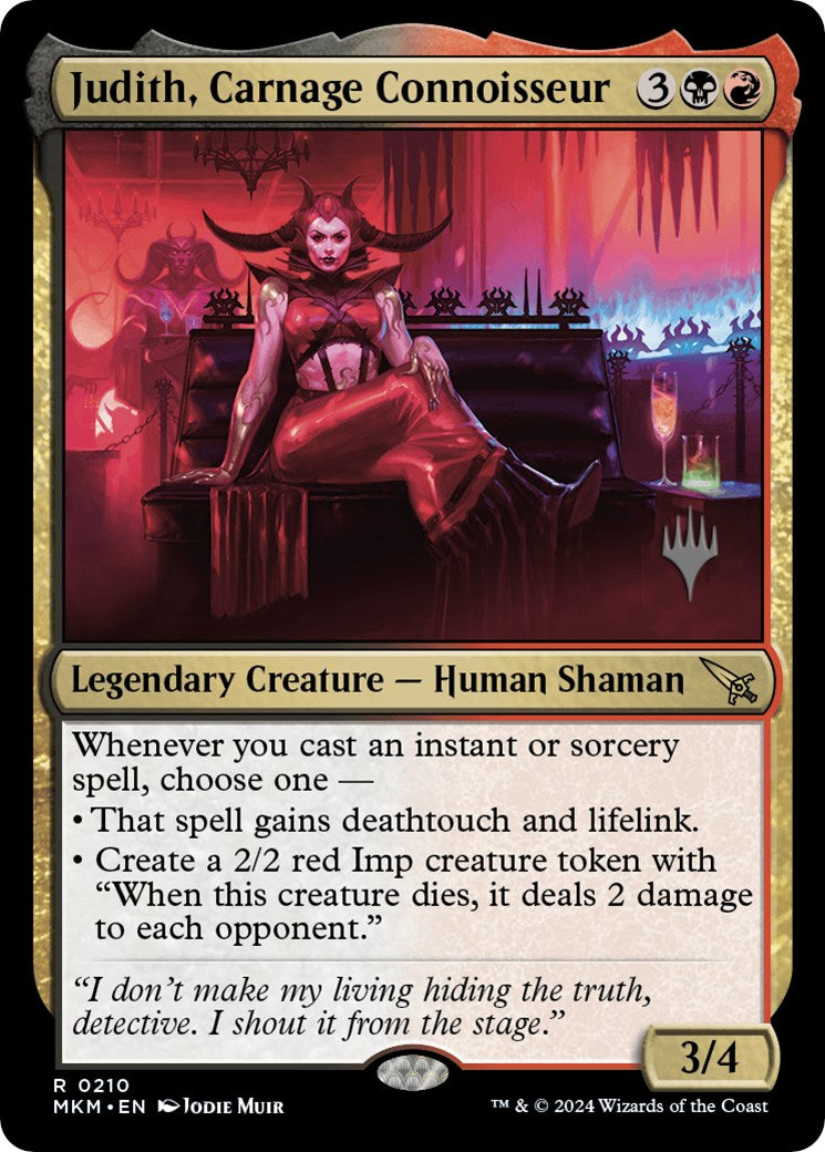 Judith, Carnage Connoisseur (Promo Pack) [Murders at Karlov Manor Promos] | Card Citadel