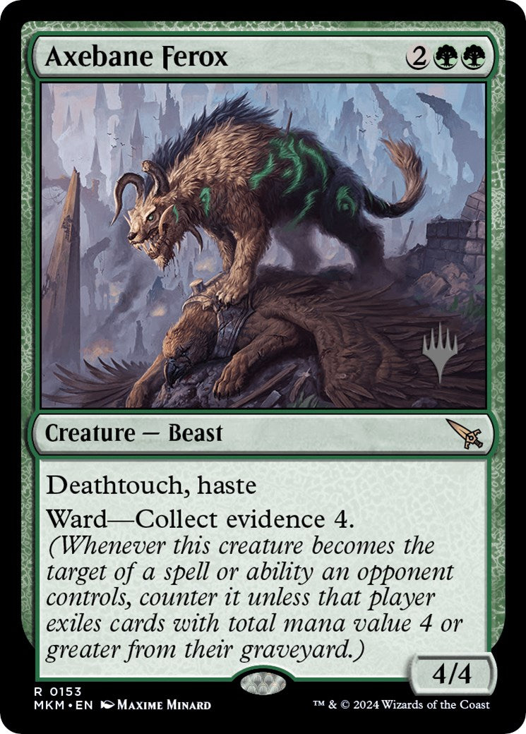 Axebane Ferox (Promo Pack) [Murders at Karlov Manor Promos] | Card Citadel