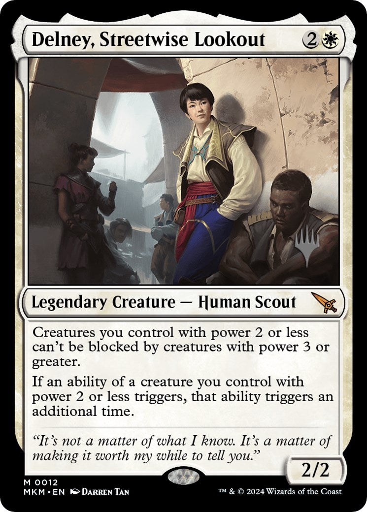 Delney, Streetwise Lookout (Promo Pack) [Murders at Karlov Manor Promos] | Card Citadel