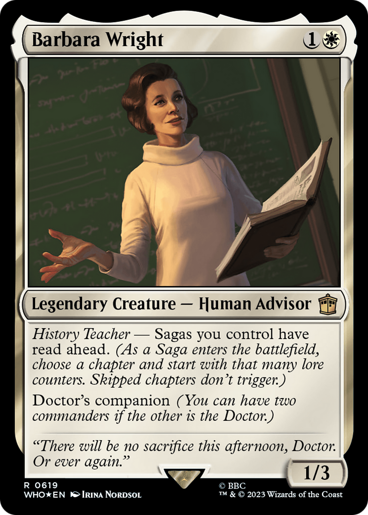 Barbara Wright (Surge Foil) [Doctor Who] | Card Citadel