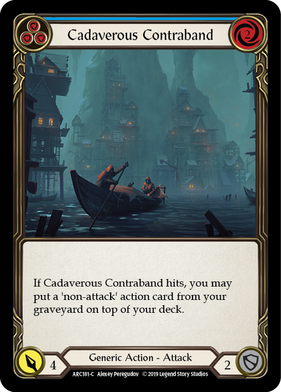 Cadaverous Contraband (Blue) [ARC181-C] (Arcane Rising)  1st Edition Rainbow Foil | Card Citadel